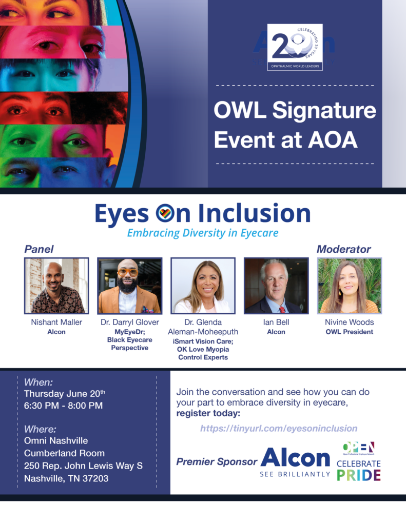 OWL Signature Event at AOA; June 20, 2024 @ 6:30 PM; Omni Nashville in the Cumberland Room; Premier Sponsor: Alcon